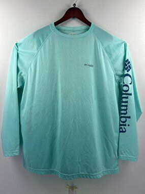 Columbia PFG Men's XXL Long Sleeve Fishing Shirt Mint Green